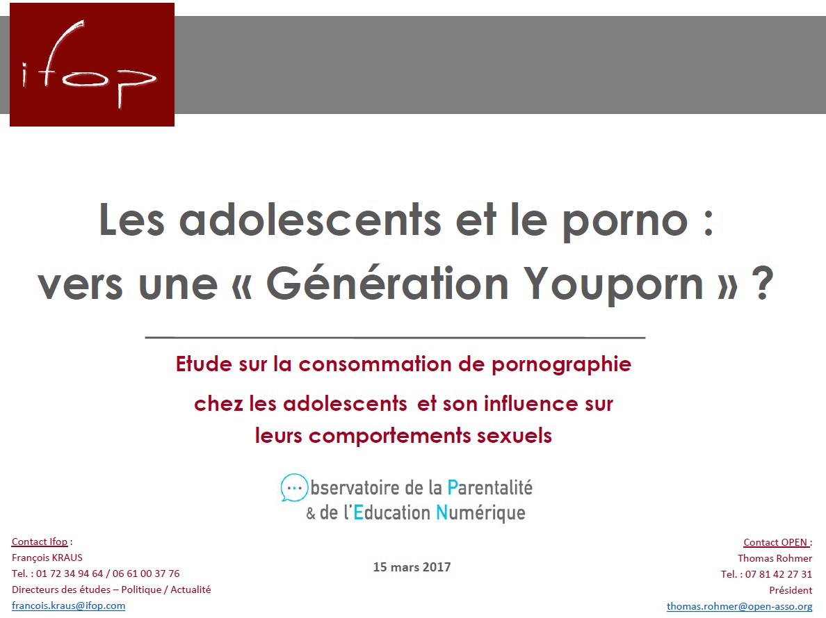 Les adolescents et le porno : Vers une génération Youporn ? - Veille  sexualité  Contraception  IST VIH sida  relations de genre