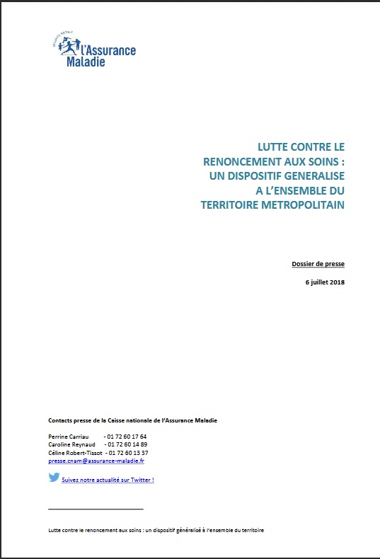 Lutte Contre Le Renoncement Aux Soins Un Dispositif G N Ralis L