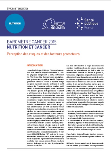 Réseau NACRe - Réseau Nutrition Activité physique Cancer Recherche - Fibres  alimentaires et cancer